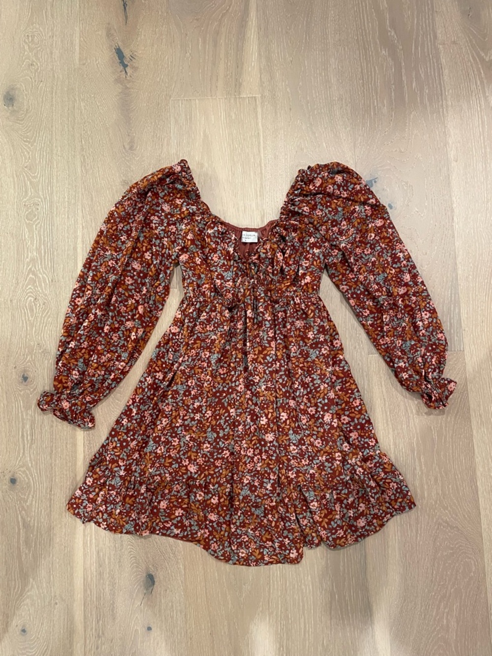 Dress Forum Floral Ruffle Mini Dress